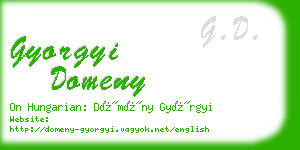 gyorgyi domeny business card